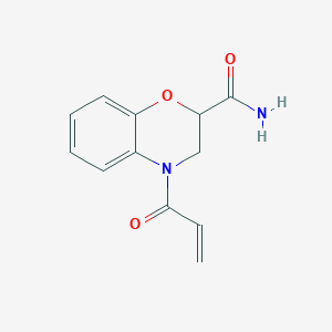 molecular formula C12H12N2O3 B2930543 4-Prop-2-enoyl-2,3-dihydro-1,4-benzoxazine-2-carboxamide CAS No. 1156153-91-1
