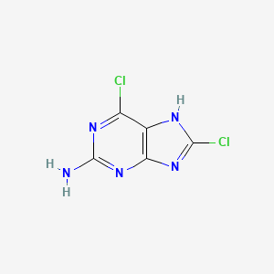 molecular formula C5H3Cl2N5 B2930548 6,8-Dichloro-9H-purin-2-amine CAS No. 130120-68-2