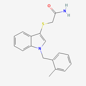 molecular formula C18H18N2OS B2930559 2-((1-(2-methylbenzyl)-1H-indol-3-yl)thio)acetamide CAS No. 851412-60-7