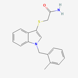 2-((1-(2-methylbenzyl)-1H-indol-3-yl)thio)acetamide