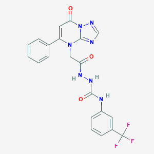 1-[[2-(7-Oxo-5-phenyl-[1,2,4]triazolo[1,5-a]pyrimidin-4-yl)acetyl]amino]-3-[3-(trifluoromethyl)phenyl]urea