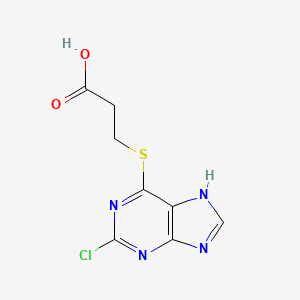 molecular formula C8H7ClN4O2S B2930560 3-[(2-氯-7H-嘌呤-6-基)硫代]丙酸 CAS No. 929832-26-8