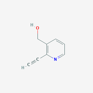 molecular formula C8H7NO B2930562 (2-乙炔基吡啶-3-基)甲醇 CAS No. 1824298-38-5