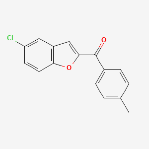 molecular formula C16H11ClO2 B2930563 5-Chloro-2-(4-methylbenzoyl)-1-benzofuran CAS No. 220526-75-0