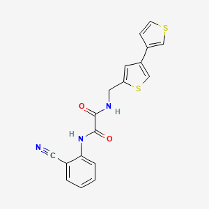 N-({[3,3'-bithiophene]-5-yl}methyl)-N'-(2-cyanophenyl)ethanediamide