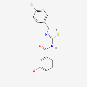 molecular formula C17H13ClN2O2S B2930565 N-[4-(4-chlorophenyl)-1,3-thiazol-2-yl]-3-methoxybenzamide CAS No. 312751-45-4