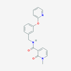 molecular formula C19H17N3O3 B2930575 1-methyl-2-oxo-N-(3-(pyridin-2-yloxy)benzyl)-1,2-dihydropyridine-3-carboxamide CAS No. 1706169-67-6