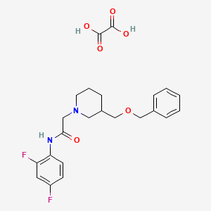 molecular formula C23H26F2N2O6 B2930577 2-(3-((benzyloxy)methyl)piperidin-1-yl)-N-(2,4-difluorophenyl)acetamide oxalate CAS No. 1351598-24-7