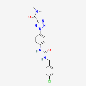 2-(4-(3-(4-chlorobenzyl)ureido)phenyl)-N,N-dimethyl-2H-tetrazole-5-carboxamide