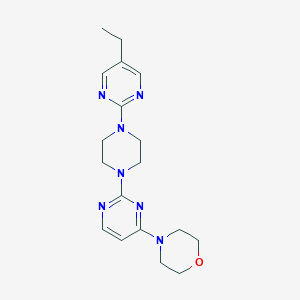 molecular formula C18H25N7O B2930584 4-[2-[4-(5-Ethylpyrimidin-2-yl)piperazin-1-yl]pyrimidin-4-yl]morpholine CAS No. 2415539-29-4
