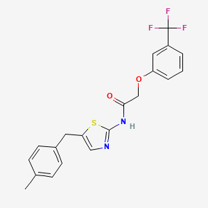 N-[5-(4-methylbenzyl)-1,3-thiazol-2-yl]-2-[3-(trifluoromethyl)phenoxy]acetamide