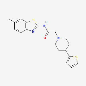 N-(6-methylbenzo[d]thiazol-2-yl)-2-(4-(thiophen-2-yl)piperidin-1-yl)acetamide