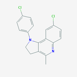 molecular formula C18H14Cl2N2 B293062 1-(4-Chlorophenyl)-4-methyl-8-chloro-2,3-dihydro-1H-pyrrolo[3,2-c]quinoline 