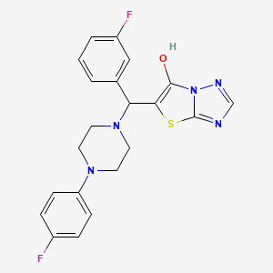 5-((3-Fluorophenyl)(4-(4-fluorophenyl)piperazin-1-yl)methyl)thiazolo[3,2-b][1,2,4]triazol-6-ol