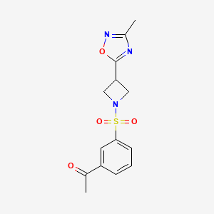 1-(3-((3-(3-Methyl-1,2,4-oxadiazol-5-yl)azetidin-1-yl)sulfonyl)phenyl)ethanone