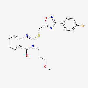 2-(((3-(4-bromophenyl)-1,2,4-oxadiazol-5-yl)methyl)thio)-3-(3-methoxypropyl)quinazolin-4(3H)-one