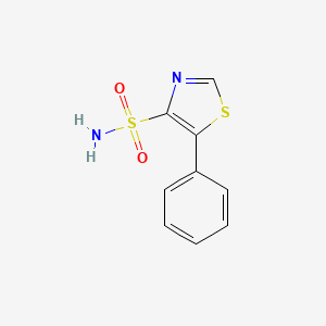 molecular formula C9H8N2O2S2 B2930646 5-Phenyl-1,3-thiazole-4-sulfonamide CAS No. 2471178-63-7