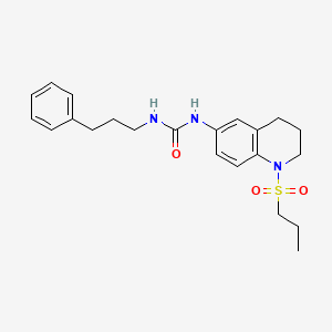 molecular formula C22H29N3O3S B2930651 1-(3-Phenylpropyl)-3-(1-(propylsulfonyl)-1,2,3,4-tetrahydroquinolin-6-yl)urea CAS No. 1203282-40-9