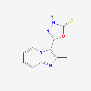 molecular formula C10H8N4OS B293067 5-(2-Methylimidazo[1,2-a]pyridin-3-yl)-1,3,4-oxadiazole-2-thiol 