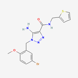 5-amino-1-(5-bromo-2-methoxybenzyl)-N-(thiophen-2-ylmethyl)-1H-1,2,3-triazole-4-carboxamide