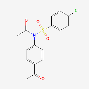 N-(4-acetylphenyl)-N-(4-chlorophenyl)sulfonylacetamide