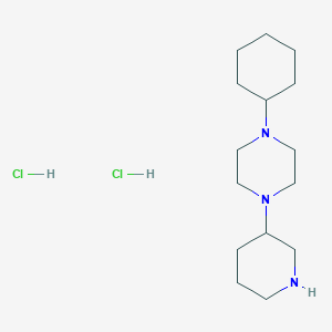 1-Cyclohexyl-4-piperidin-3-ylpiperazine;dihydrochloride