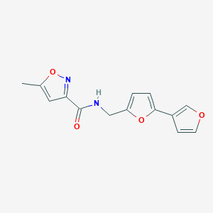 molecular formula C14H12N2O4 B2930688 N-({[2,3'-联呋喃]-5-基}甲基)-5-甲基-1,2-恶唑-3-甲酰胺 CAS No. 2097917-03-6