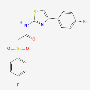 N-(4-(4-bromophenyl)thiazol-2-yl)-2-((4-fluorophenyl)sulfonyl)acetamide