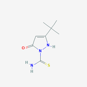 1-(Aminothioxomethyl)-3-(tert-butyl)-3-pyrazolin-5-one