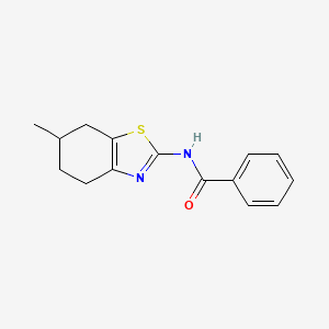 molecular formula C15H16N2OS B2930707 N-(6-methyl-4,5,6,7-tetrahydro-1,3-benzothiazol-2-yl)benzamide CAS No. 312750-80-4