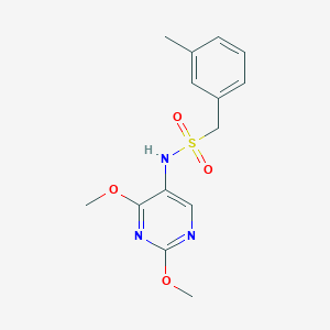 molecular formula C14H17N3O4S B2930718 N-(2,4-二甲氧嘧啶-5-基)-1-(间甲苯基)甲磺酰胺 CAS No. 2188202-77-7