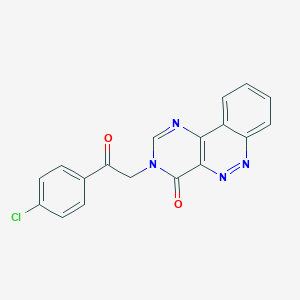 molecular formula C18H11ClN4O2 B293072 3-[2-(4-chlorophenyl)-2-oxoethyl]pyrimido[5,4-c]cinnolin-4(3H)-one 