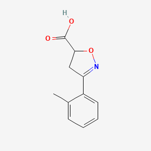 molecular formula C11H11NO3 B2930723 3-(邻甲苯基)-4,5-二氢异噁唑-5-羧酸 CAS No. 1038311-76-0