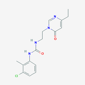 molecular formula C16H19ClN4O2 B2930736 1-(3-chloro-2-methylphenyl)-3-(2-(4-ethyl-6-oxopyrimidin-1(6H)-yl)ethyl)urea CAS No. 1396559-53-7