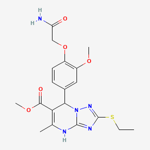 Methyl 7-(4-(2-amino-2-oxoethoxy)-3-methoxyphenyl)-2-(ethylthio)-5-methyl-4,7-dihydro-[1,2,4]triazolo[1,5-a]pyrimidine-6-carboxylate