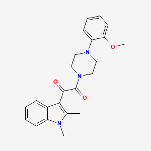 molecular formula C23H25N3O3 B2930755 1-(1,2-Dimethylindol-3-yl)-2-[4-(2-methoxyphenyl)piperazin-1-yl]ethane-1,2-dione CAS No. 862814-21-9