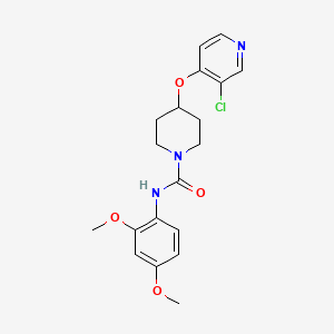 molecular formula C19H22ClN3O4 B2930760 4-((3-chloropyridin-4-yl)oxy)-N-(2,4-dimethoxyphenyl)piperidine-1-carboxamide CAS No. 2034557-80-5