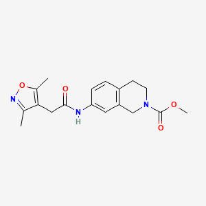 methyl 7-(2-(3,5-dimethylisoxazol-4-yl)acetamido)-3,4-dihydroisoquinoline-2(1H)-carboxylate
