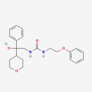 1-(2-hydroxy-2-phenyl-2-(tetrahydro-2H-pyran-4-yl)ethyl)-3-(2-phenoxyethyl)urea
