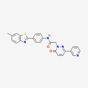 N-(4-(6-methylbenzo[d]thiazol-2-yl)phenyl)-2-(6-oxo-3-(pyridin-3-yl)pyridazin-1(6H)-yl)acetamide