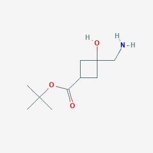 Tert-butyl 3-(aminomethyl)-3-hydroxycyclobutane-1-carboxylate