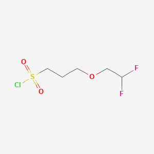 molecular formula C5H9ClF2O3S B2930775 3-(2,2-二氟乙氧基)丙烷-1-磺酰氯 CAS No. 1555211-53-4