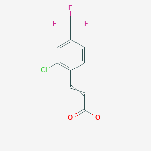 molecular formula C11H8ClF3O2 B2930784 Methyl 3-[2-chloro-4-(trifluoromethyl)phenyl]prop-2-enoate CAS No. 243977-24-4