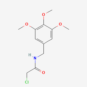 molecular formula C12H16ClNO4 B2930785 2-氯-N-[(3,4,5-三甲氧苯基)甲基]乙酰胺 CAS No. 923153-49-5