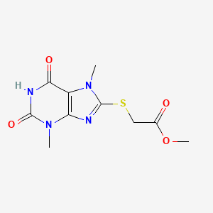methyl 2-((3,7-dimethyl-2,6-dioxo-2,3,6,7-tetrahydro-1H-purin-8-yl)thio)acetate