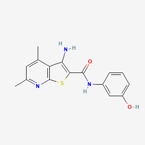 3-amino-N-(3-hydroxyphenyl)-4,6-dimethylthieno[2,3-b]pyridine-2-carboxamide