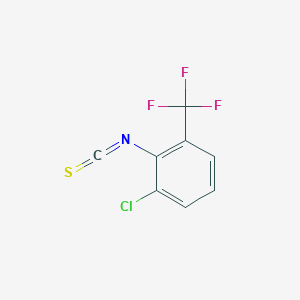 molecular formula C8H3ClF3NS B2930802 1-Chloro-2-isothiocyanato-3-(trifluoromethyl)benzene CAS No. 688763-26-0