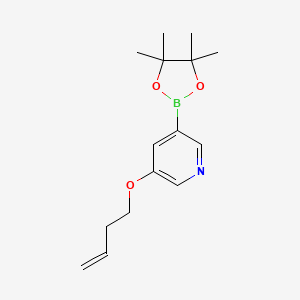 molecular formula C15H22BNO3 B2930807 3-丁-3-烯氧基-5-(4,4,5,5-四甲基-1,3,2-二氧杂硼环-2-基)吡啶 CAS No. 2246874-52-0