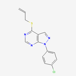 1-(4-Chlorophenyl)-4-prop-2-enylsulfanylpyrazolo[3,4-d]pyrimidine