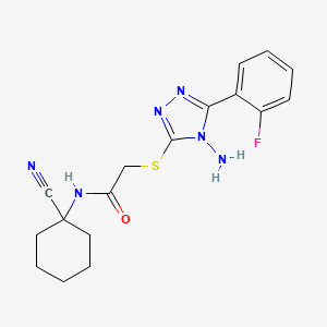 2-{[4-amino-5-(2-fluorophenyl)-4H-1,2,4-triazol-3-yl]sulfanyl}-N-(1-cyanocyclohexyl)acetamide